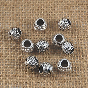 Bulk Hollow Spacer Beads Charms for Necklace DIY Jewelry Making Findings Pack of 20Pcs