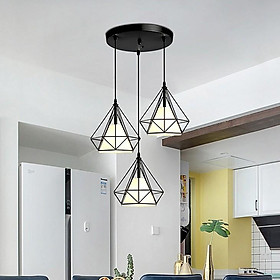 Mua Bộ đèn thả DIAMON treo trần - kèm bóng LED và đế ốp trần (D250mm)