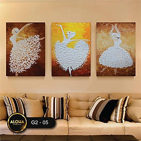 Mua Combo Bộ 3 Tranh Treo Tường Phòng Ngủ Canvas Khung Gỗ Tranh Phòng Ăn Phòng Khách