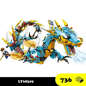 Đồ chơi Lắp ráp linh vật rồng huyền thoại sấm sét, LY68309 Legend Dragon, Xếp hình thông minh, Mô hình rồng
