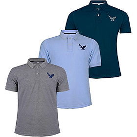 Áo thun nam cổ bẻ Doka co giản 4 chiều hàng cao cấp xuất khẩu DK119 ( Xanh môn, Xanh dương, Xám đậm )