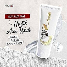 Sữa rửa mặt NEUTIDI ACNE WASH cho da dầu mụn -  Sạch mụn, Kiềm dầu, Giảm dầu thừa - 100g - Made in Japan