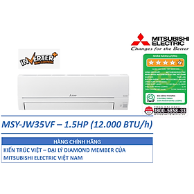 Hình ảnh ĐIỀU HÒA KHÔNG KHÍ (MÁY LẠNH) MITSUBISHI ELECTRIC MSY-JW35VF - 1.5 HP(NGỰA) (12,000 BTU/H) - INVERTER - HÀNG CHÍNH HÃNG