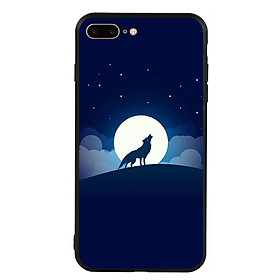 Ốp lưng viền TPU cao cấp cho điện thoại Iphone 7 Plus/8 Plus -Sói 02