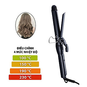 Máy uốn tóc Kemei KM-9942 chỉnh nhiệt độ 4 mức nhiệt độ dây điện xoay có móc treo phù hợp mọi loại tóc