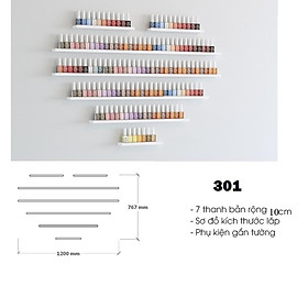 Mua Kệ nail  kệ sơn móng tay  kệ thanh ngang treo tường 301