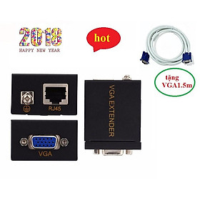 Mua Bộ khuếch đại nối dài VGA Extender 60m + Tặng cáp VGA dài 1.5m