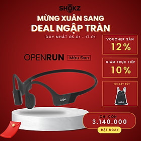 Tai Nghe Bluetooth Thể Thao Truyền Âm Thanh Qua Xương SHOKZ OPEN RUN S803 - Hàng chính hãng - màu đen