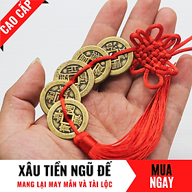 Mua Xâu Tiền Ngũ Đế Bằng Đồng Thau Rộng 24mm Giúp Thu Hút Tài Lộc - Tiền Xu May Mắn