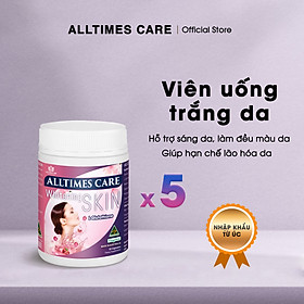 [COMBO 5 HỘP] Thực phẩm bảo vệ sức khỏe hỗ trợ sáng da ALLTIMES CARE WHITENING SKIN - Hộp 60 viên