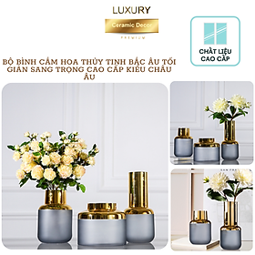 Mua Bộ Bình Cắm Hoa Thủy Tinh Bắc Âu Tối Giản Sang Trọng Cao Cấp Kiểu Châu Âu DECOR LUXURY - Hàng Nhập Khẩu