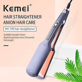 Máy duỗi tóc Kemei KM-740 bảng nhiệt lớn điều chỉnh 6 mức nhiệt độ