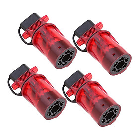 4Pieces Power Socket Adapter Converter 7 Pin to 4 Pin for Car Motorhome Red