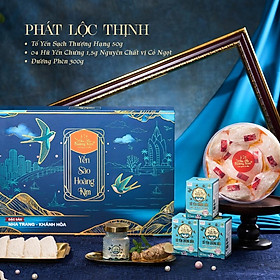 Yến Sào Hoàng Kim - Hộp Quà Phát Lộc Thịnh (50g Tổ Yến Thượng Hạng & 4 Hũ Yến Ăn Kiêng) - Quà Tặng Đẳng Cấp