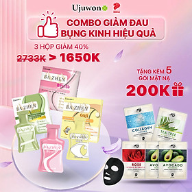 Combo 3 Hộp Nước Uống Thảo Mộc Đài Loan Hỗ Trợ Giảm Đau Bụng, Điều Hòa Kinh Nguyệt, Detox, Da Đẹp, Dáng Thon, Bổ Mắt Ba Zhen Ujuwon (24 Gói x 3 Hộp)
