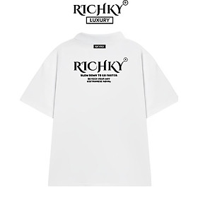 [Mã INBAU300 giảm 10% đơn 250K] Áo Polo Unisex Richky Polo Shirt Premium Luxury Be Rich Your Way Trắng – RKO1