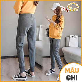 Quần dài nỉ bà bầu mùa Thu Đông đẹp cho bà bầu 0 - 9 tháng mặc đi làm công sở, ở nhà MySun