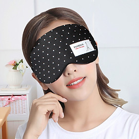 Chic cotton goggles men and women cold hot eye mask lunch break travel sleep sleeping shade eye mask with ice bag earplugs tower black