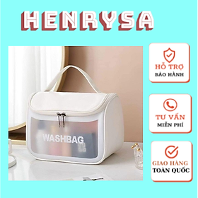 Hình ảnh Túi đựng mỹ phẩm túi đựng đồ du lịch bằng nhựa chống thấm WASHBAG gọn nhẹ tiện lợi - Chính hãng