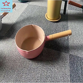 Chảo / Nồi / Quánh Sâu Lòng 18cm Phủ Ceramic Chiên, Xào, Nấu Chống Dính Vân Tổ Ong, Dùng Cho Mọi Loại Bếp