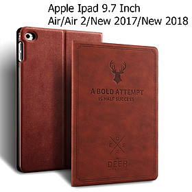 Bao Da Cover Dành Cho Apple Ipad Air / Air 2 / Pro 9.7 / New 2017 / New 2018 Vân Da Tuần Lộc