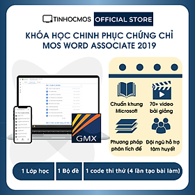 Hình ảnh Khóa Ôn thi chứng chỉ MOS Word 2019 Associate Specialist (Kèm Video bài giảng) - Thành thạo ứng dụng tin học văn phòng cơ bản - tinhocmos