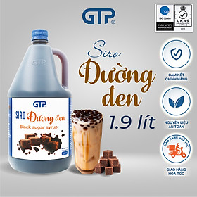 Siro Đường Đen GTP (1.9L/chai) - Chuyên dùng pha chế: Trà sữa, Trà trái cây, Cocktail, Mocktail