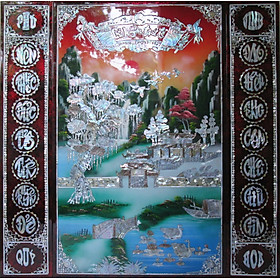 Mua LIỄN THỜ GIA TIÊN - CỬU HUYỀN THẤT TỔ - CÂY ĐA BẾN NƯỚC SÂN ĐÌNH - TRANH MẪU ĐẸP - BỘ 3 TẤM - KÍCH THÍCH 106x106 CM