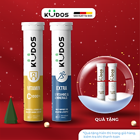Combo Thực phẩm bảo vệ sức khỏe KUDOS VITAMIN C 1000MG + KUDOS EXTRA HIGH DOSE VITAMINS & MINERALS (20 viên/ tuýp)