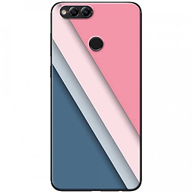Ốp lưng dành cho Honor 7X mẫu Sọc chéo hồng xám
