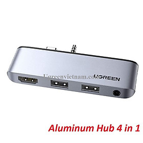 Mua Bộ chuyển đổi đa năng UGREEN 80332 Type-C sang HDMI  Hub USB 3.0  Audio 3.5mm cho Surface Go - Hàng chính hãng