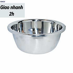 Mua Thau inox KG87 rửa rau hoa quả  thực phẩm đa năng dày đẹp sâu lòng 22cm - Hàng chính hãng