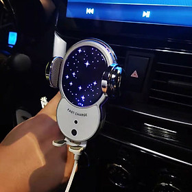 Giá đỡ Điện Thoại kiêm sạc không dây tự động cảm ứng hình vũ trụ siêu đẹp cho xe ô tô
