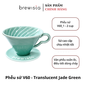 Mua Phễu lọc cà phê V60 sứ cao cấp Brewista Dripper - Màu xanh ngọc