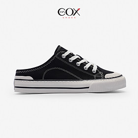 Giày Sục Đạp Gót Mules Vải Sneaker Unisex Tăng Chiều Cao 4cm DINCOX E10