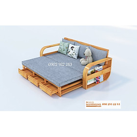 Mua Bộ Sofa gỗ sồi ghế giường 2 trong 1