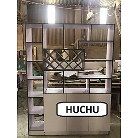 TỦ RƯỢU KIÊM VÁCH NGĂN PHÒNG TR603- C2m x R1m5 - Màu Trắng-Đen
