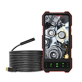 Industrial Endoscope 1080P Borescope with 4.5-inch IPS Color Display Snake Camera IP67 Waterproof 2 Million Pixels Inspection Camera with TF Card Slot for Home Pipes