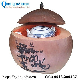 Mua Bình Giữ Ấm Trà Trái Dừa Hoa Văn Lồng Chữ “Phúc” Và Bình Trà 400 - 950ml