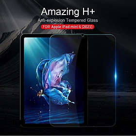 Miếng dán màn hình kính cường lực cho iPad Mini 6 2021 hiệu Nillkin Amazing H+ (mỏng 0.2 mm, vát cạnh 2.5D, chống trầy, chống va đập) - Hàng Nhập Khẩu