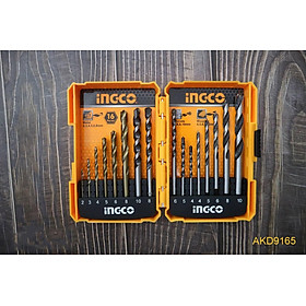 BỘ 16 MŨI KHOAN KIM LOẠI, BÊ TÔNG VÀ GỖ INGCO AKD9165 - HÀNG CHÍNH HÃNG
