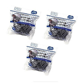 Mua Combo 03 Búi thép cọ xoong  nồi  chảo không rỉ 40g - Nội địa Nhật Bản