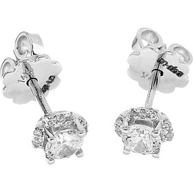 Bông tai vàng trắng nữ DOJI 14K 0819E-LAL474