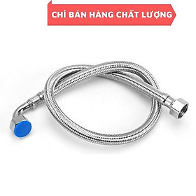 Mua  HÀNG ĐẸP LOẠI 1 Dây cấp nước inox 304 đầu cong 90 độ cho không gian hẹp