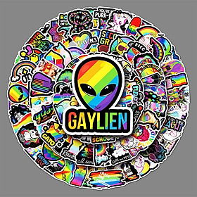 Sticker CẦU VÔNG LGBT hoạt hình cute trang trí mũ bảo hiểm,guitar,ukulele,điện thoại,sổ tay,laptop-mẫu S116