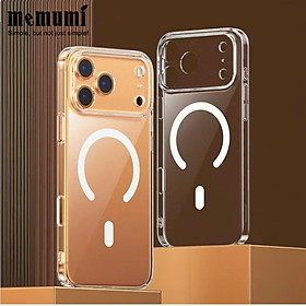 Ốp lưng trong siêu mỏng Memumi Slim Case Magnetic cho IPhone 17 Pro Max Air 16 Plus 15 14 13 Bảo hành ố vàng trọn đờ - Trong Magsafe