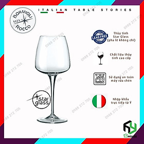 Ly uống rượu vang đỏ, vang trắng cao cấp thủy tinh, wine glass Aurum 430ml - Bormioli Rocco