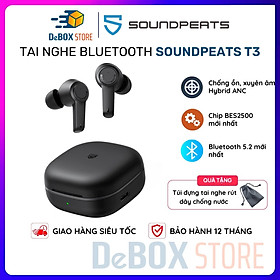 Mua Tai Nghe True Wireless Earbuds SoundPEATS T3  Bluetooth 5.2  Chống ồn chủ động ANC  AI ENC - Hàng Chính hãng