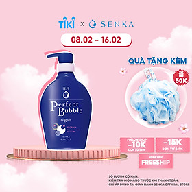 Sữa tắm dưỡng ẩm hương hoa tươi mát Senka Perfect Bubble for Body Floral Plus 500ml