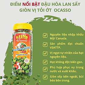 Đậu Hòa Lan Sấy Giòn Vị Tỏi Ớt O'Casso Hộp 275g